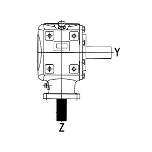 Vinkelväxel R035 1:1