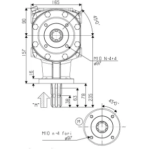 Vinkelväxel R140 1:1
