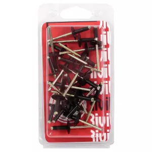 Blindnit Alum. Stor 4,8X16,0 Svart 25Pcs