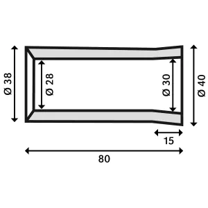 Koniskhylsa 1 40X38X30X28X80Mm
