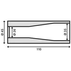 Koniskhylsa 1 45X45X35X26X110Mm