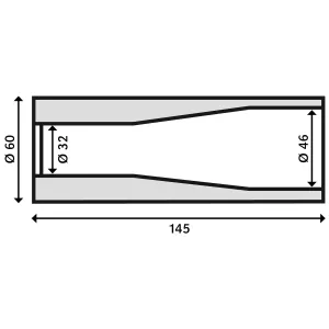 Koniskhylsa 2 60X60X46X32X145Mm