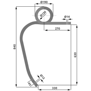 Kultivator Pinne 30X30X630 Hög.