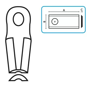 Knivlapp 127X50X20,8/23 Taarup Elho Jf