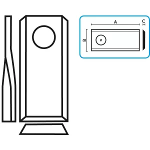 Knivlapp 93X40X16 Hög. Kuhn Esa Jd