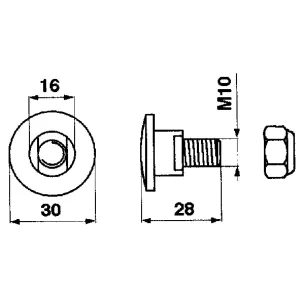 Bult För Knivlapp M10 Kuhn