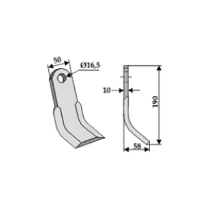 Knivlapp Y-Blad 50X190X16,5 Kverneland Maletti