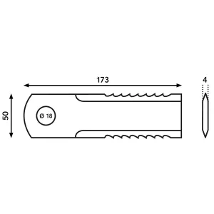 Biso Roterande Kniv Sågtandad 173X50X3X18