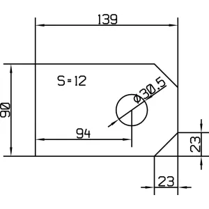 Svetsbara Fäste För Dragstänger 30Mm