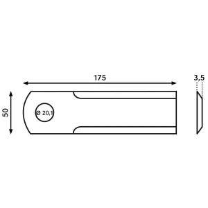 Rekord Roterande Kniv 175X50X3,5X20