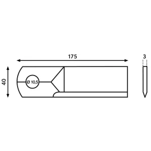 Rekord Motkniv 175X40X3X10,5