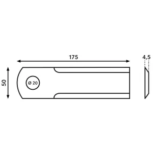 Rekord Roterande Kniv 175X50X4,5X20