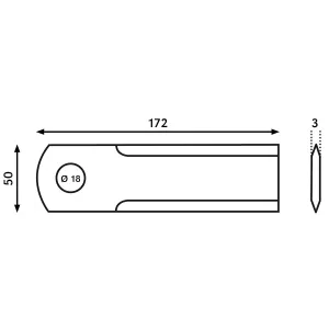 Biso Roterande Kniv 173X50X3X18