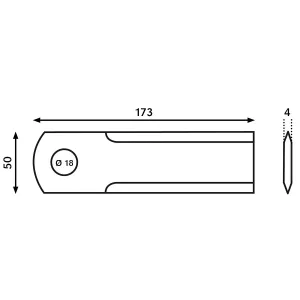 Biso Roterande Kniv 173X50X4X18