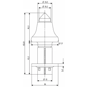 Hårdmetallstift Bred / Spetsig Med Bricka