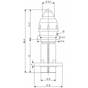 Hårdmetallstift Smal / Trubbig Med Bricka
