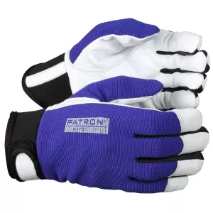 Montagehandskar 10 Kardborre Läder M.Foder