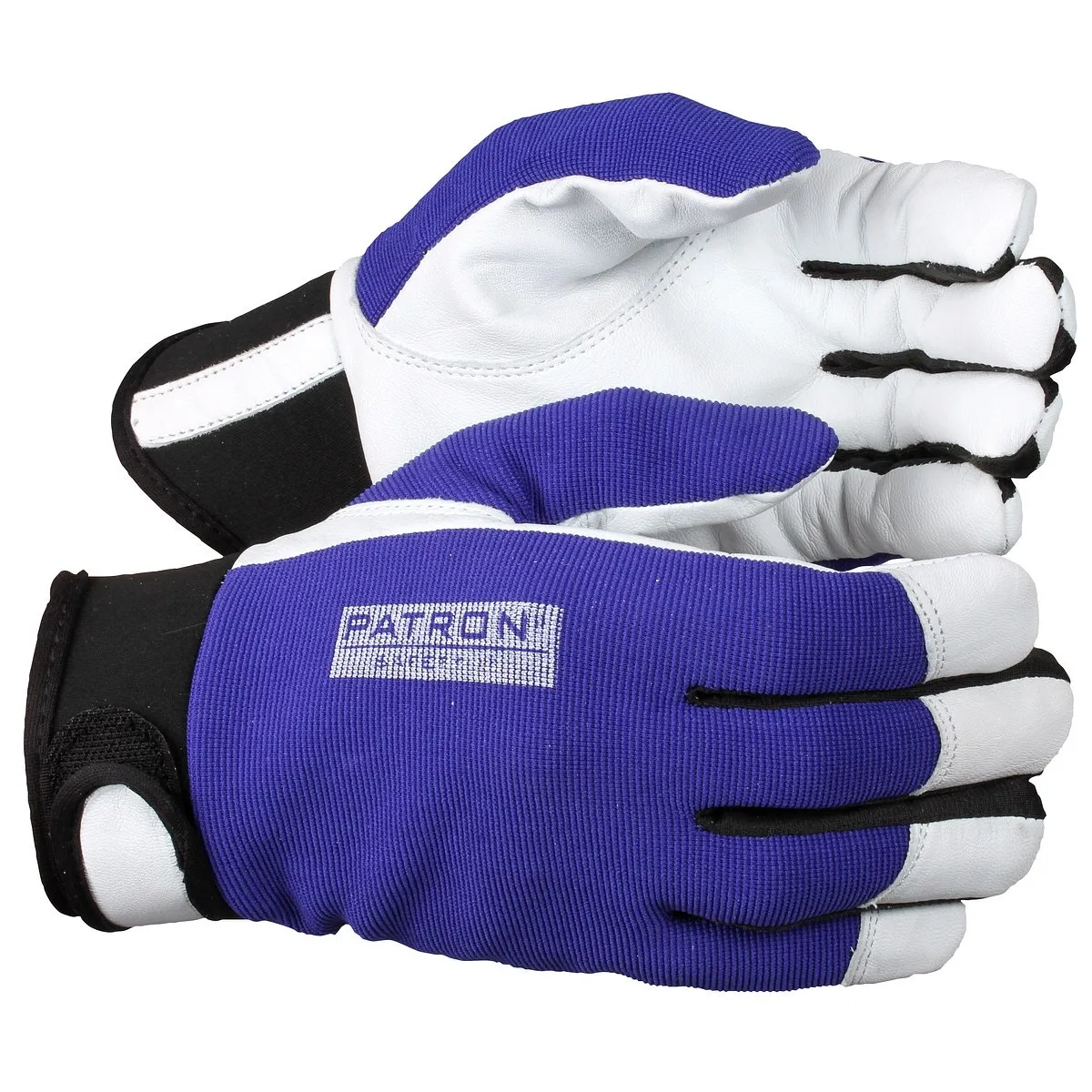 Montagehandskar 12 Kardborre Läder M.Foder