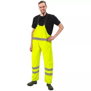 Regnbyxor Med Hängslen 3Xl Hi-Vis Gul Kl1 En20471