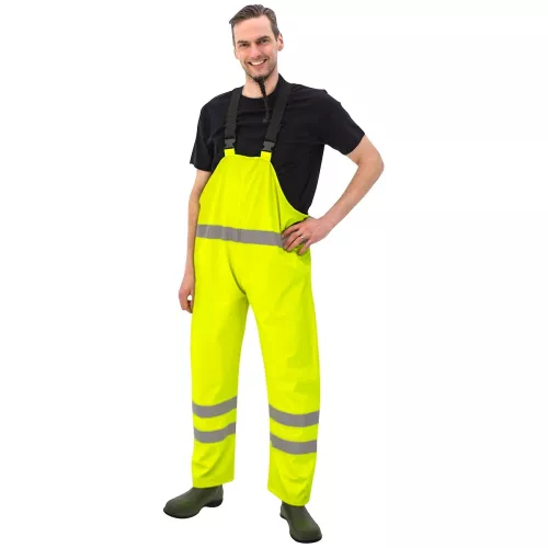 Regnbyxor Med Hängslen S Hi-Vis Gul Kl1 En20471