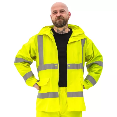 Regnjacka S Hi-Vis Gul Kl3 En20471