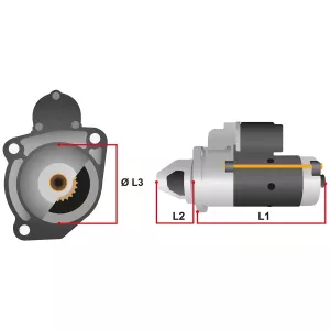Startmotor Ursus/Zetor 12V