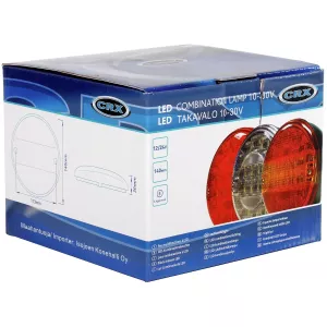 Bakljus Led 10-30V Rund