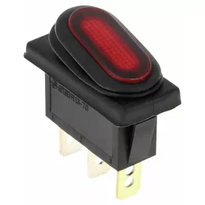 Brytare On/Off 12V Vattentät Smal