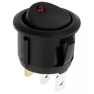 Brytare On/Off 24V Rund Röd