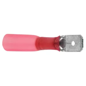 Vattentäta Flaststift Röd 10St 6,35Mm Hane