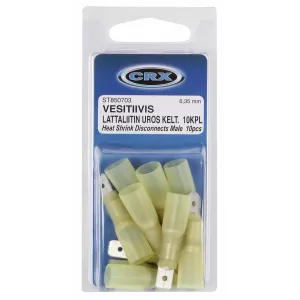 Vattentäta Flaststift Gul 10St 6,35Mm Hane