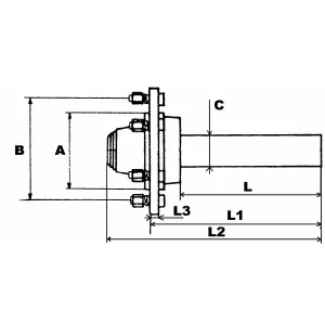Hjulnav Släpvagn 60Mm 6 Bultar