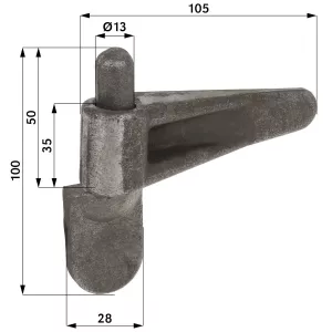 Sidoläm Gångjärn Svetsbar
