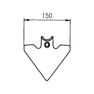 S-Pinnens Spets 150Mm R-30Mm Gåsfot