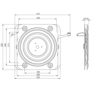 Svängskiva För Säte T0910, T0912