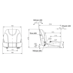 Säte Seat Svarta Vinyl