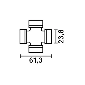 Gaffel 1 3/8-6Z B02 Pinlåsning