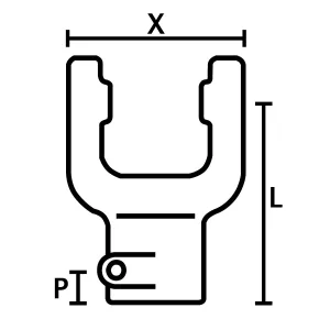 Gaffel 30X10 B02 Rörpinne