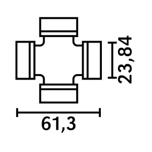 Knutkors B02 23,8X61,3Mm