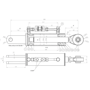 Hydraulisk Lutningsreglerare 80/40-500 Mx120
