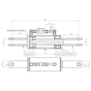Hydraulisk Lutningsreglerare 100/50-570 M/Tm/60