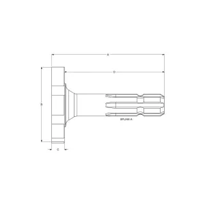Kraftuttagsaxel 1 3/8" Fiat 44017106