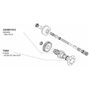Packbox Hjulnav 3 1/4"X4 1/4"X5/8"