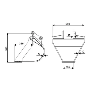 Dikesskopa 16" 406Mm För Tarmo