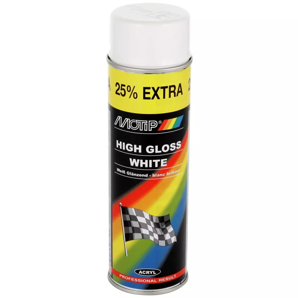 Sprayfärg Akryl Glansig Vit 500Ml