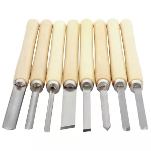 Svarvstålsats 8 Delar Långa