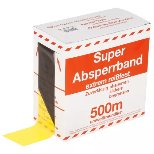 Avspärrningsband 75Mmx500Mm Svart/Gul