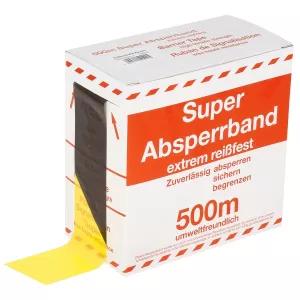 Avspärrningsband 75Mmx500Mm Svart/Gul