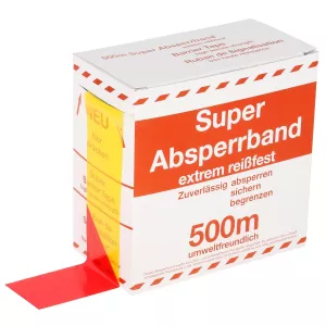 Avspärrningsband 75Mmx500Mm Röd/Gul