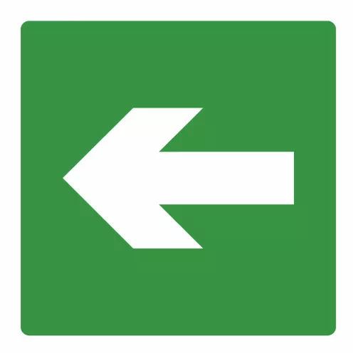 Nödskylt Riktningspil Rak 200X200Mm